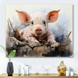 Pig Joyful Oinker - Pig Bedroom Wall Art