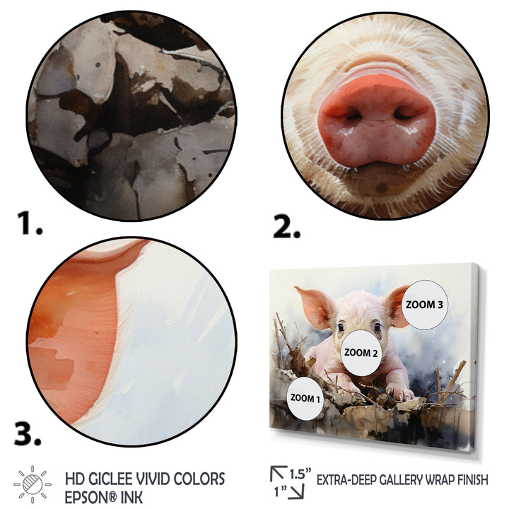 Pig Joyful Oinker - Pig Bedroom Wall Art