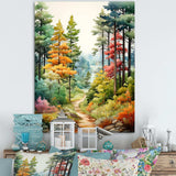 Pine Tree Autumn Symphony III - Floral Canvas Wall Art