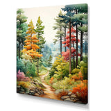 Pine Tree Autumn Symphony III - Floral Canvas Wall Art