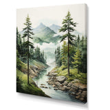 Green Pine Tree Eternal Guardians I - Floral Canvas Wall Art