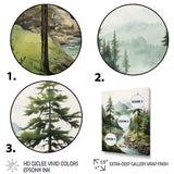 Green Pine Tree Eternal Guardians I - Floral Canvas Wall Art