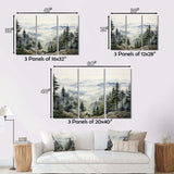 Pine Tree Misty Mountain I - Floral Canvas Wall Art