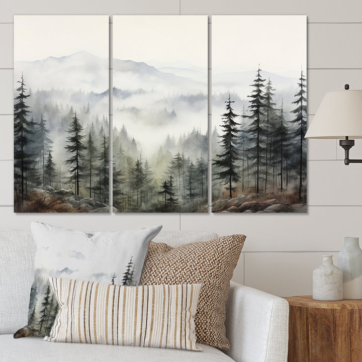 Pine Tree Misty Mountain II - Multi-Panels