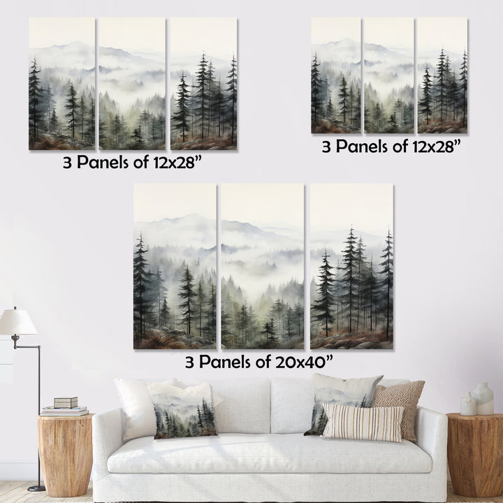 Pine Tree Misty Mountain II - Multi-Panels