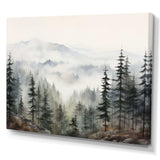 Pine Tree Misty Mountain II - Floral Canvas Wall Art