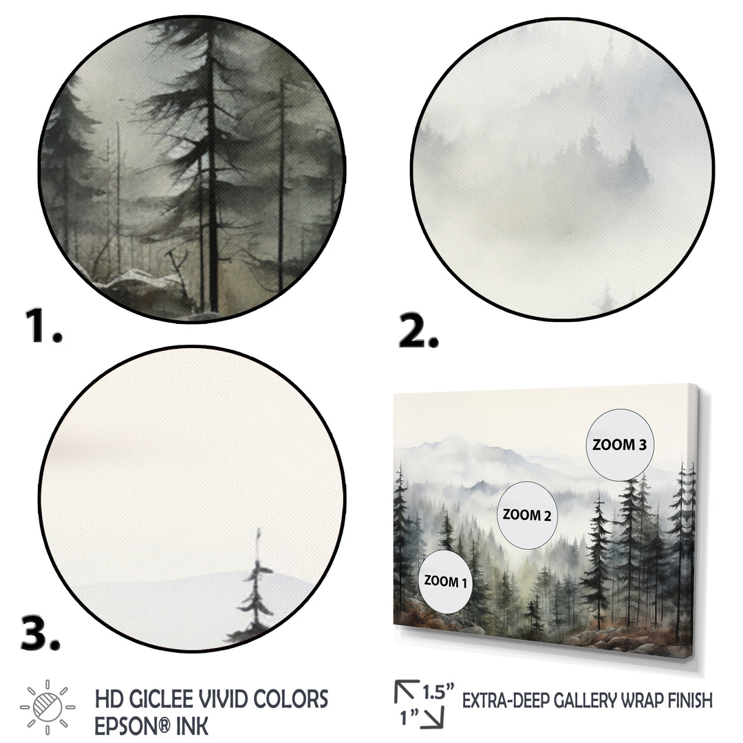 Pine Tree Misty Mountain II - Multi-Panels