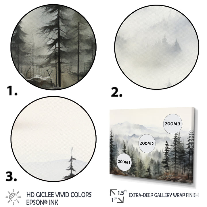 Pine Tree Misty Mountain II - Multi-Panels