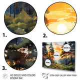 Pine Tree Sunset Glow I - Multi-Panels