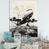 Abstracted Plane Flight Path - Plane Canvas Wall Art