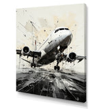 Abstracted Plane Flight Path - Plane Canvas Wall Art