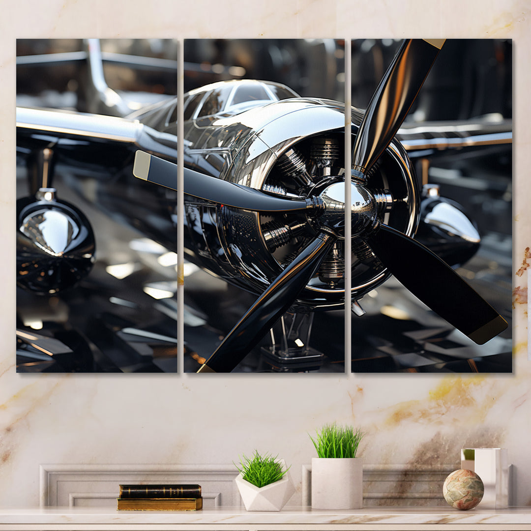 Plane With Abstracted Propellers - Multi-Panels