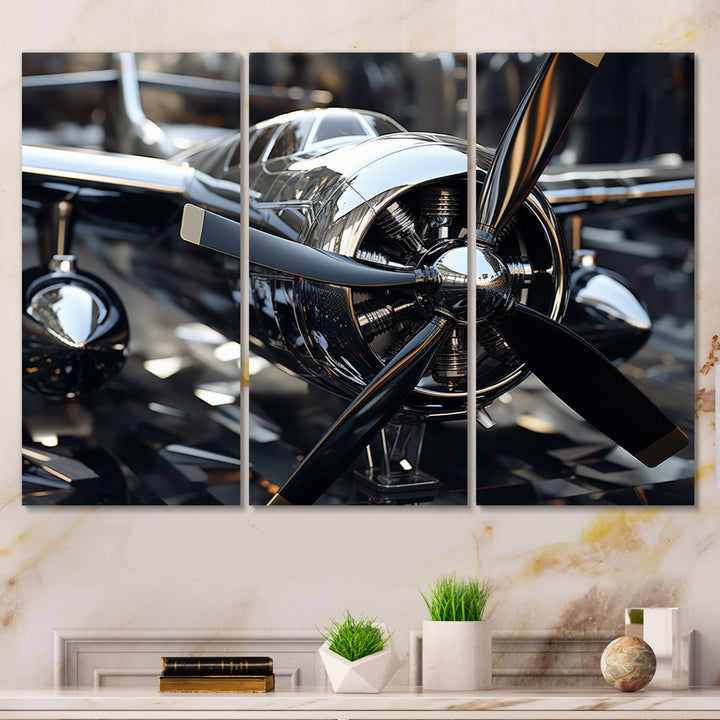 Plane With Abstracted Propellers - Multi-Panels