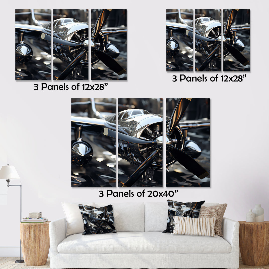 Plane With Abstracted Propellers - Multi-Panels