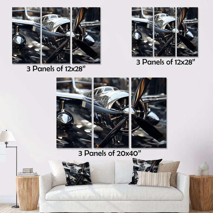 Plane With Abstracted Propellers - Multi-Panels