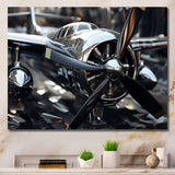 Plane With Abstracted Propellers - Plane Canvas Wall Art