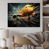 Plane Abstracted Velocity - Plane Canvas Wall Art