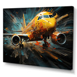Plane Abstracted Velocity - Plane Canvas Wall Art