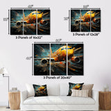 Plane Abstracted Velocity - Plane Canvas Wall Art
