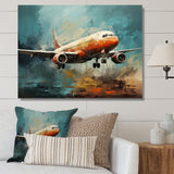 Plane Atmospheric Journey - Plane Canvas Wall Art