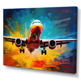 Plane Energetic Departure - Plane Canvas Wall Art
