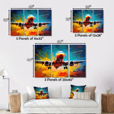 Plane Energetic Departure - Plane Canvas Wall Art