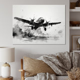 Expressive Plane Airborne - Plane Canvas Wall Art