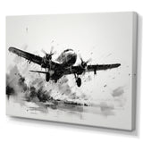 Expressive Plane Airborne - Plane Canvas Wall Art