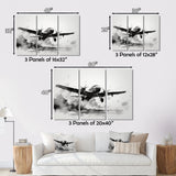 Expressive Plane Airborne - Plane Canvas Wall Art