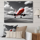 Grey Flight Of Dreams - Plane Canvas Wall Art