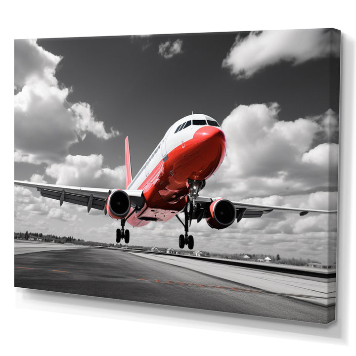 Grey Flight Of Dreams - Plane Canvas Wall Art
