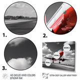 Grey Flight Of Dreams - Plane Canvas Wall Art
