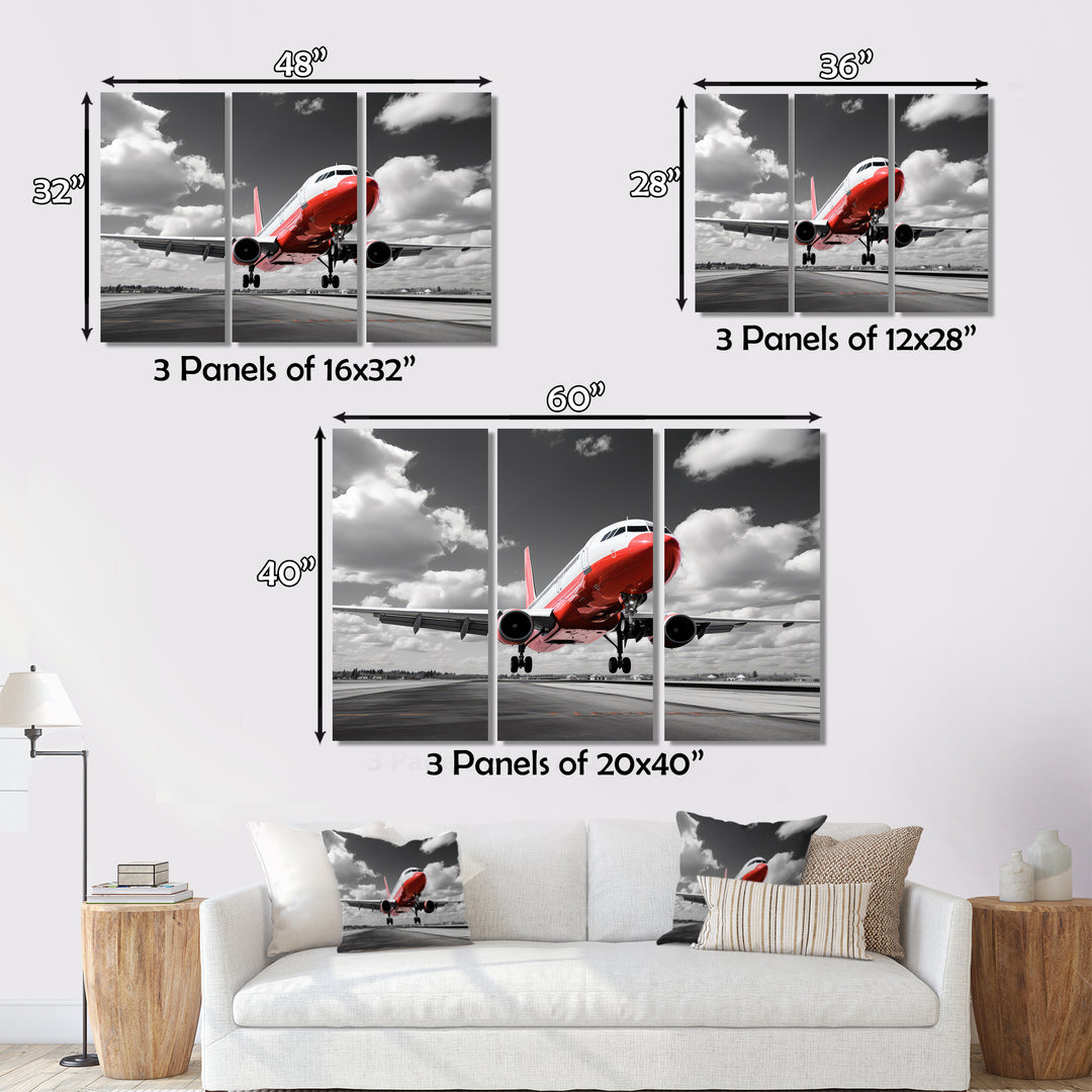 Grey Flight Of Dreams - Plane Canvas Wall Art