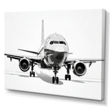 Black & White Plane Graphic Elevation - Plane Canvas Wall Art
