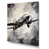 Monochromatic Plane Soaring I - Plane Canvas Wall Art