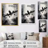 Monochromatic Plane Soaring II - Transportation Canvas Wall Art