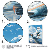 Airplane Reflection On Mountain Lake - Plane Canvas Wall Art