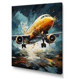 Orange Aerodynamics Plane - Plane Canvas Wall Art