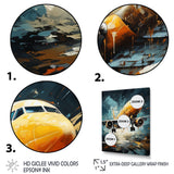 Orange Aerodynamics Plane - Plane Canvas Wall Art