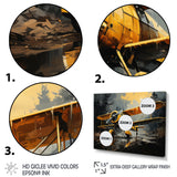 Yellow Airplane In Forest - Plane Canvas Wall Art