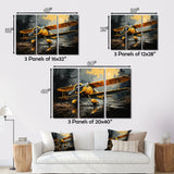 Yellow Airplane In Forest - Plane Canvas Wall Art
