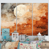 Brown Abstract Space Planet - Multi-Panels