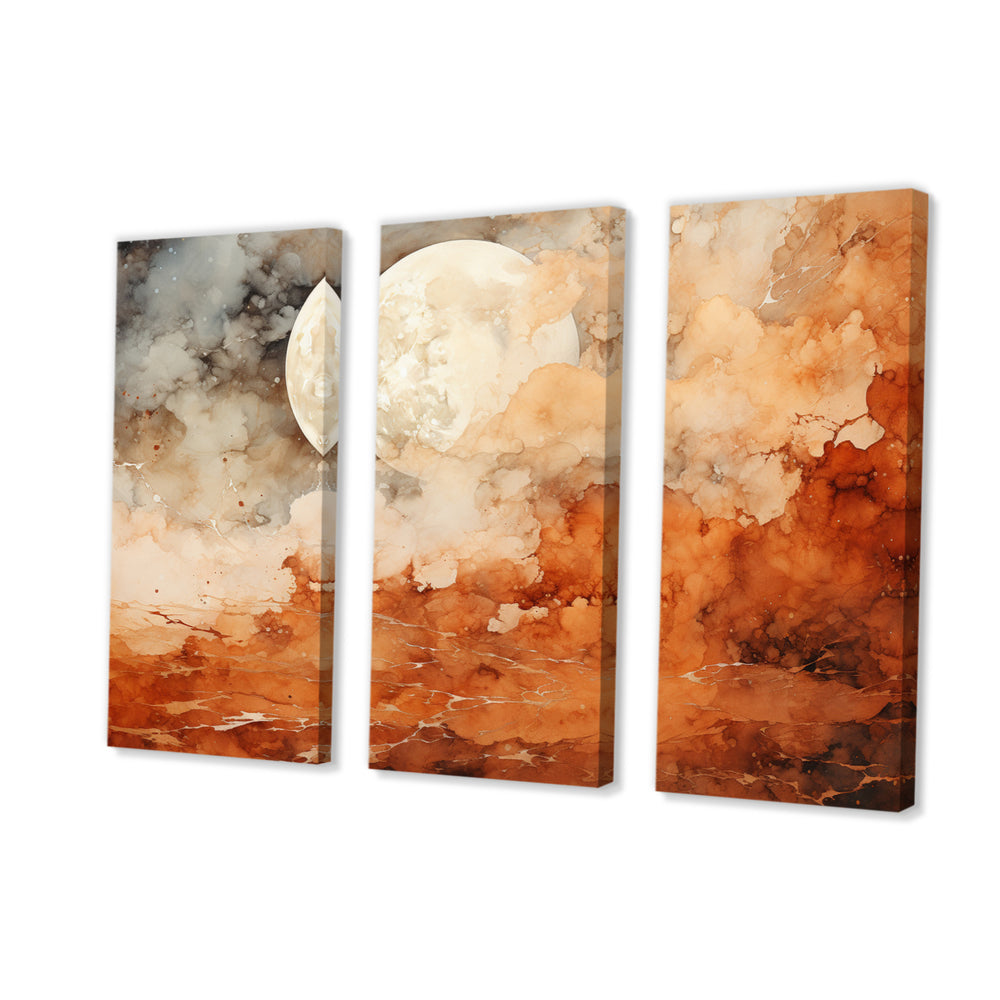 Brown Abstract Space Planet - Multi-Panels