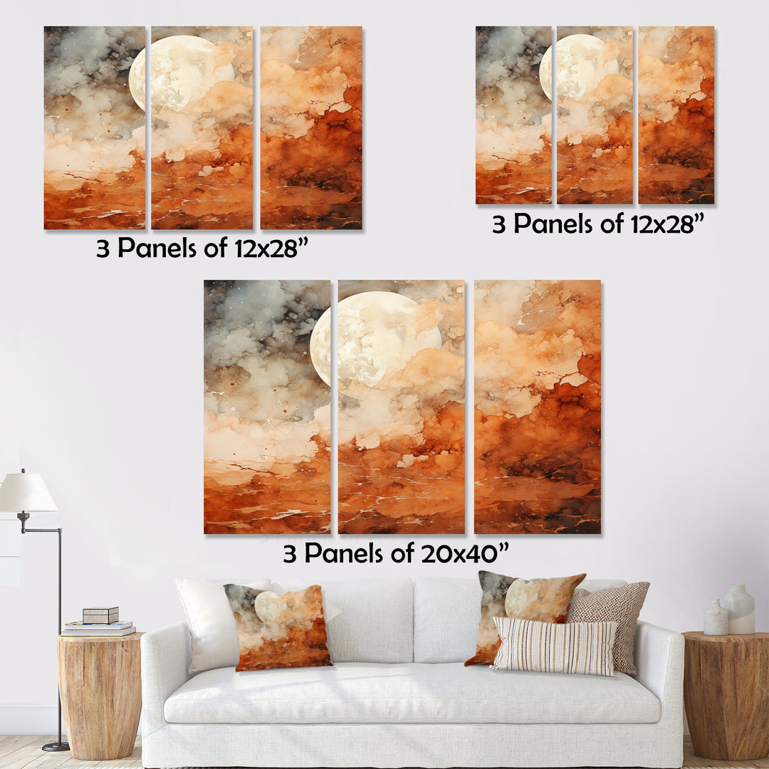 Brown Abstract Space Planet - Multi-Panels