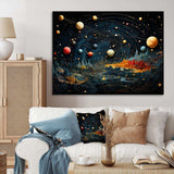 Colorful Planetary Palette II - Astronomy & Space Canvas Wall Art