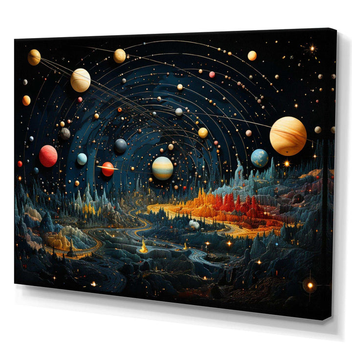 Colorful Planetary Palette II - Astronomy &amp; Space Canvas Wall Art