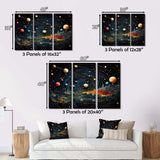 Colorful Planetary Palette II - Astronomy & Space Canvas Wall Art