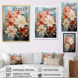 Poinsettia Flower Abstract Harmony - Floral Canvas Wall Art