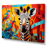 Pop Art Wildlife Zebra - Fashion Canvas Wall Art