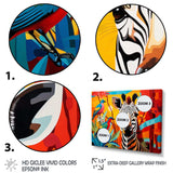 Pop Art Wildlife Zebra - Fashion Canvas Wall Art